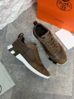 Мужские кроссовки Hermes коричневого цвета, артикул 340700 — фото 4
