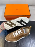 Мужские кроссовки Hermes коричневого цвета, артикул 340716 — фото 4