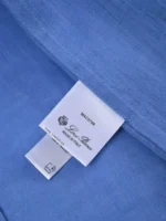 Мужская рубашка Loro Piana голубого цвета, артикул 340910 — фото 9