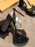 Женские босоножки Gianvito Rossi чёрного цвета, артикул 340982 — фото 3