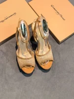 Женские босоножки Gianvito Rossi коричневого цвета, артикул 340981 — фото 2