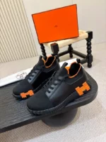 Мужские кроссовки Hermes чёрного цвета, артикул 340945