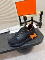 Мужские кроссовки Hermes чёрного цвета, артикул 340945 — фото 7