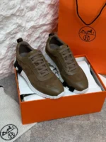 Мужские кроссовки Hermes коричневого цвета, артикул 341112 — фото 5