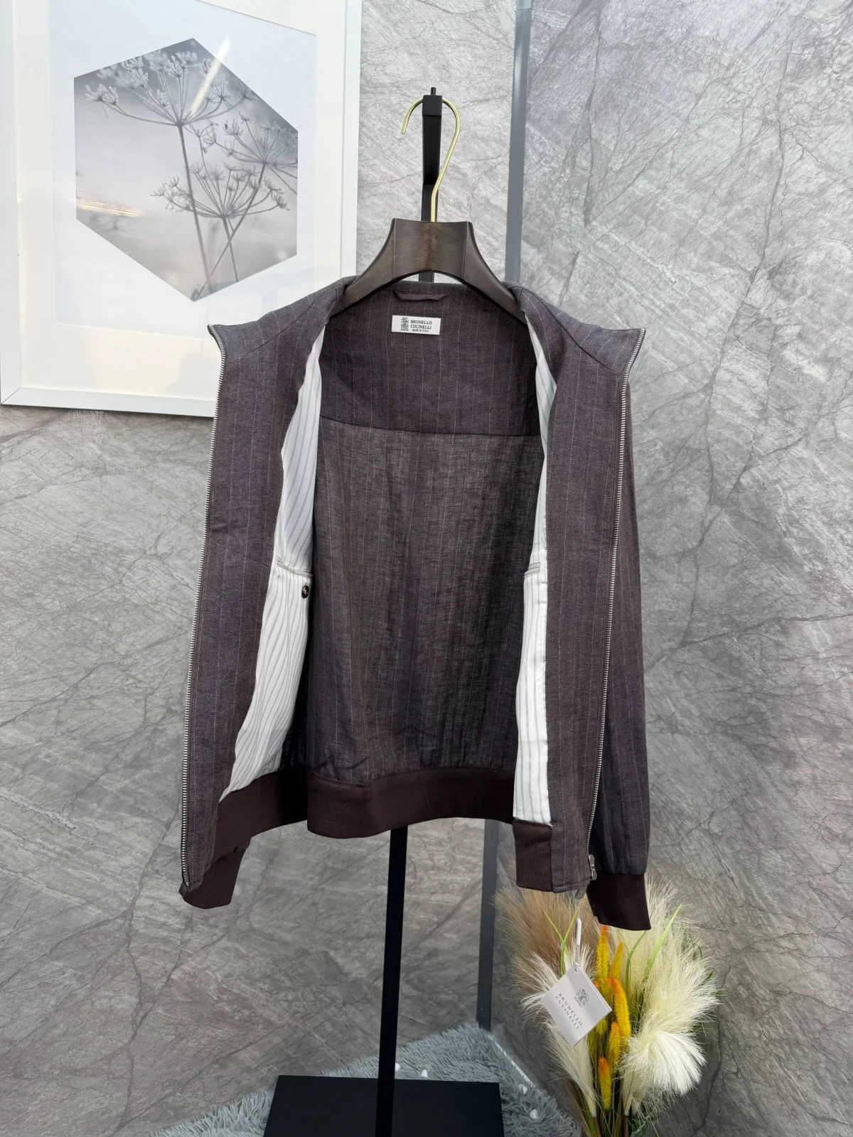 Льняная ветровка BRUNELLO CUCINELLI — изображение 3