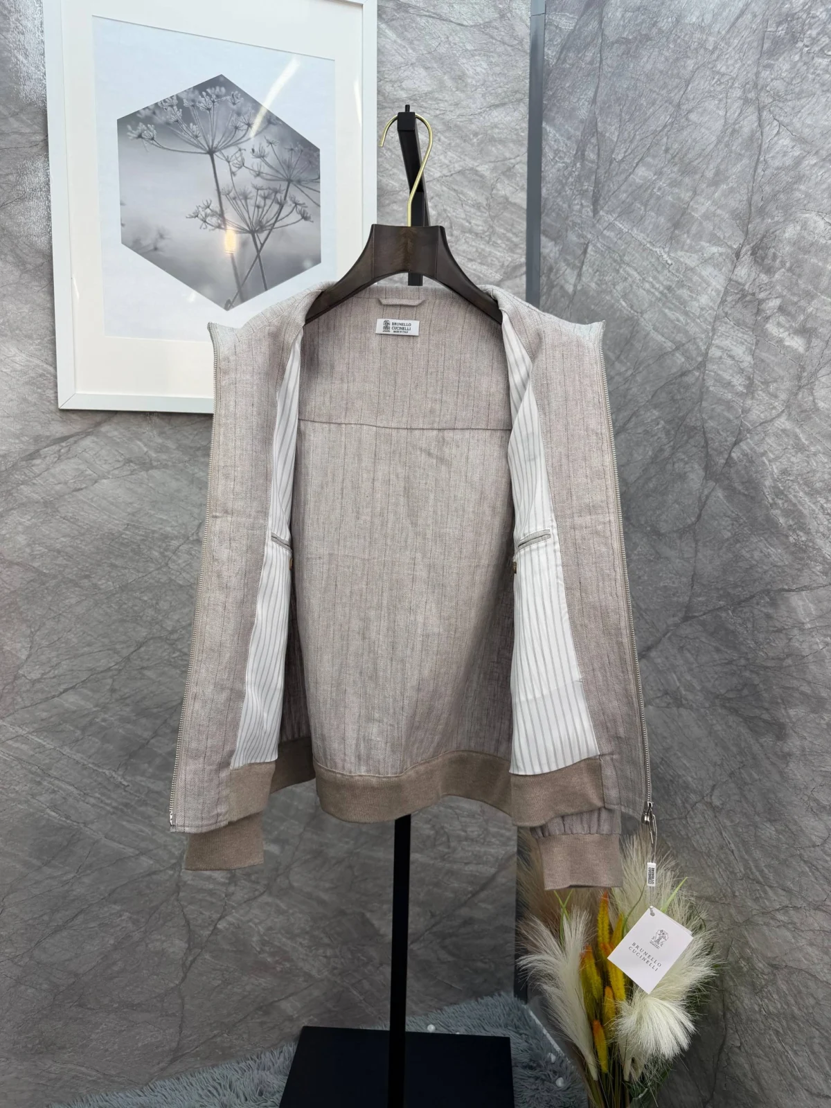 Льняная ветровка BRUNELLO CUCINELLI — изображение 3