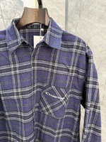 Мужская рубашка Balenciaga тёмно-синего цвета, артикул 341419 — фото 4