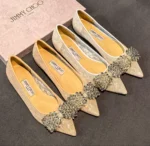 Женские балетки Jimmy Choo розового цвета, артикул 341518 — фото 2