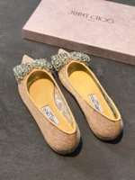 Женские балетки Jimmy Choo розового цвета, артикул 341518 — фото 5