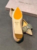 Женские балетки Jimmy Choo розового цвета, артикул 341518 — фото 7