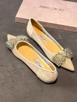 Женские балетки Jimmy Choo белого цвета, артикул 341519 — фото 5