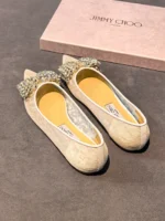 Женские балетки Jimmy Choo белого цвета, артикул 341519 — фото 6