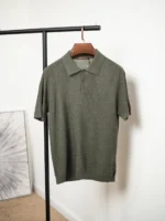 Мужское поло Loro Piana цвета хаки, артикул 341567