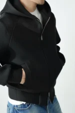 Мужская кофта на молнии Bottega Veneta чёрного цвета, артикул 341629 — фото 4