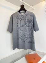 Мужская футболка Hermes серого цвета, артикул 344610