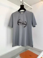 Мужская футболка Hermes серого цвета, артикул 344612