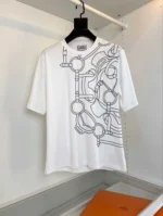 Мужская футболка Hermes белого цвета, артикул 344618