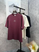 Мужская футболка Balenciaga бордового цвета, артикул 341704 — фото 3