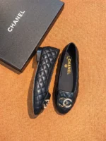 Женские балетки Chanel чёрного цвета, артикул 341880