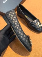 Женские балетки Chanel чёрного цвета, артикул 341880 — фото 5