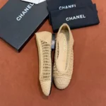 Женские балетки Chanel бежевого цвета, артикул 342116 — фото 4