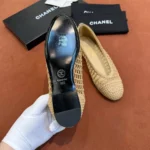 Женские балетки Chanel бежевого цвета, артикул 342116 — фото 6