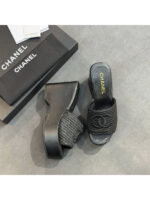 Женские мюли Chanel чёрного цвета, артикул 342840