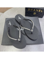 Женские шлепанцы Chanel чёрного цвета, артикул 342827