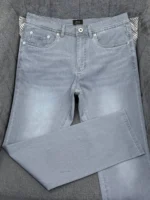 Мужские джинсы Brioni серого цвета, артикул 342236