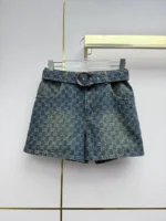 Женские шорты Gucci тёмно-синего цвета, артикул 342303