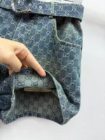 Женские шорты Gucci тёмно-синего цвета, артикул 342303 — фото 6