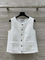 Женская безрукавка Chanel белого цвета, артикул 342361