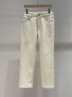 Женские джинсы Loro Piana белого цвета, артикул 342575