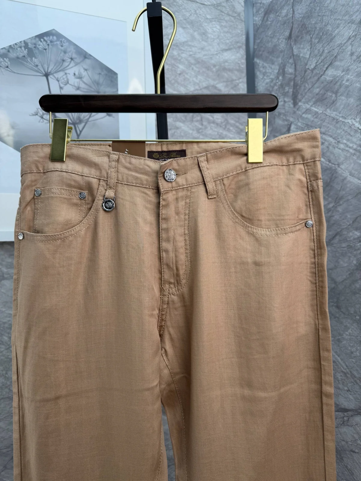 Льняные брюки LORO PIANA — изображение 3