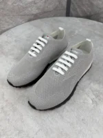 Мужские кроссовки Kiton серого цвета, артикул 342519