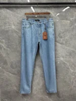 Мужские джинсы Loro Piana голубого цвета, артикул 342683