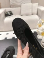 Женские балетки Chanel чёрного цвета, артикул 342829 — фото 6