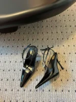 Женские туфли Saint Laurent чёрного цвета, артикул 342832