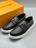 Мужские слипоны Louis Vuitton чёрного цвета, артикул 342893