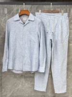 Мужской костюм Brunello Cucinelli голубого цвета, артикул 342744