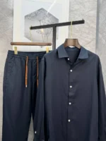 Мужской костюм Zegna тёмно-синего цвета, артикул 343116 — фото 2