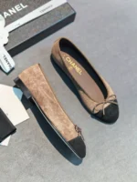 Женские балетки Chanel коричневого цвета, артикул 343297 — фото 3