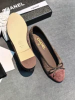 Женские балетки Chanel коричневого цвета, артикул 343298 — фото 6