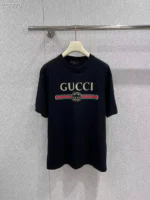 Женская футболка Gucci чёрного цвета, артикул 343272