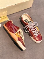 Женские кеды Golden Goose бордового цвета, артикул 343316 — фото 3