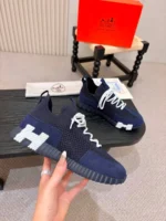 Мужские кроссовки Hermes тёмно-синего цвета, артикул 344155 — фото 4