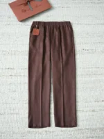 Мужские брюки Loro Piana коричневого цвета, артикул 344199