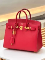 Женская сумка Hermes красного цвета, артикул 344248 — фото 3