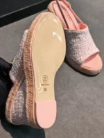 Женские босоножки Chanel розового цвета, артикул 344325 — фото 5