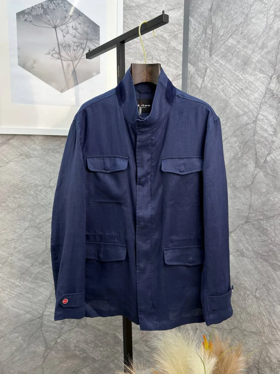 344404_1 Льняная ветровка KITON — изображение 1